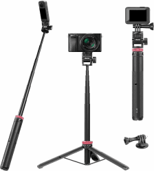 146cm Selfie Stick Stativ Kamera Action Kamera ULANZI MT-71 Ausziehbar Selfie Stick Stativ Kompatible mit One XR/RS/GO 2 DJI Action