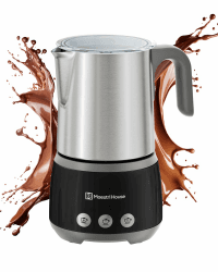 Maestri House Milchaufschäumer, 500ml 4-in-1 Elektrischer Milchschäumer, 600W Smart Touch Control für Heißer und Kalter, Memory-Funktion für Latte, Cappuccino, Warme Milch, Heiße Schokolade Milch