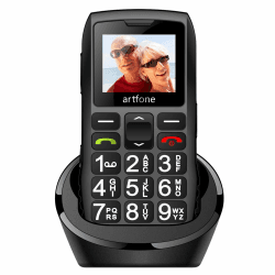 C1+ Mobile Seniorenhandy ohne Vertrag | Dual SIM mit Notruftaste | Rentner Handy große Tasten | 1800 mAh Akku Lange Standby-Zeit | Großtastenhandy mit Ladestation | 1,77 Zoll Farbdisplay