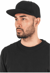 Flexfit Cap Classic Snapback, klassische Snapback Cap mit geradem Schirm Einheitsgröße blk/blk