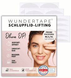Schlupflider Stripes unsichtbar Schlupflid-Tape Streifen zum Augenlid-Lifting ohne OP! (wasserfest, 24h Halt, double eyelid tapes) Augenlid-Tape (M + L + XL)