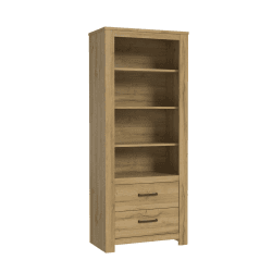 FORTE Havanna Regal mit 2 Schubladen, Holzwerkstoff, Alteiche, B x H x T: 77 x 185,3 x 42,2 cm
