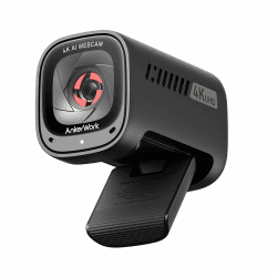 AnkerWork C310 Webcam, 4K Webcam, 12MP, 1080p@60FPS HDR, KI-Autofokus, KI-Framing, Mikros mit KI-Geräuschunterdrückung, Datenschutzabdeckung & einstellbares FOV (Generalüberholt)