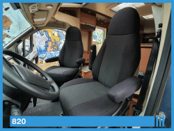 BREMER SITZBEZÜGE Maß Piloten Schonbezüge Sitzbezüge kompatibel mit Wohnmobil Camper Ducato Fahrer & Beifahrer 820 Schonbezug Set in Schwarz