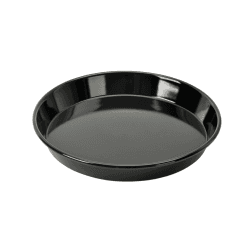 Original Kaiser Inspiration Pizzablech-Backblech rund 28 cm, Blech antihaftbeschichtet, schnittfester Emaille-Boden, spülmaschinengeeignet, formstabil, Schwarz