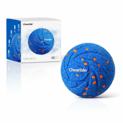 Interaktiver Hundeball - Wicked Ball Air Self Moving Dog Ball für Hunde mit 3 interaktiven Modi, Intelligentes Hundespielzeug, Geburtstagsgeschenk mit LED-Lichtern - Blau