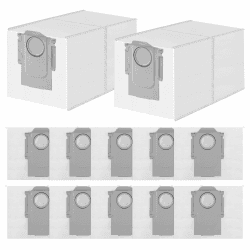 12 Stück Staubbeutel für Roborock Qrevo/Qrevo S/Qrevo Pro/Qrevo Master/Qrevo Edge/Qrevo Curv/Qrevo Slim/QV/QR/S8 MaxV Ultra/Saros 10/10R Staubsauger, Ersatzbeutel Staubsaugerbeutel Ersatzteile