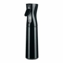 Uervoton Sprühflasche für Haarspray, kontinuierliche Wassernebel-Sprühflasche, leer, feiner Nebelsprüher, zum Zähmen der Haare am Morgen, Haarstyling, Pflanzen, Haustiere, Reinigung, 300 ml, Schwarz