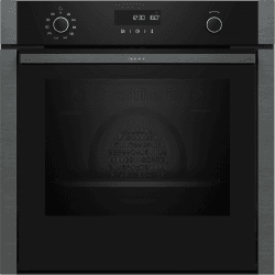NEFF B5ACH7HG3, N 50, Einbaubackofen Graphite Grey Slide und Hide, Pyrolyse, 8 Beheizungsarten: CircoTherm, AirFry, LED Display, ohne Knebel, EasyClean, elektronische Steuerung, Made in Germany