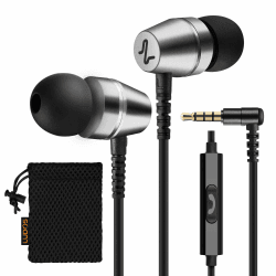 OMNITONE Kopfhörer In Ear Kopfhörer mit Kabel und Mikrofon, 5 Jahre Garantie, In Ear Ohrhörer, 3,5 mm Klinkenstecker Earbuds, Satte Bässe Earphones, Headphones für iPhone, Huawei, Samsung