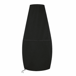Abdeckung für Terrassenofen, Wasserdicht, Winddicht, UV-Beständiges, Schwerlast Reißfest 600D Oxford Gewebe Gartenofen Gartenkamin Abdeckung (122x21/61cm) - Schwarz