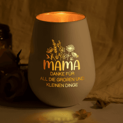 Craftique Muttertagsgeschenke für Mama - Windlicht - Geburtstagsgeschenk für Mama, Danke Mutter Geschenk Geburtstag, Dankeschön Geschenk für Mutter, Muttertagsgeschenk, Muttertag
