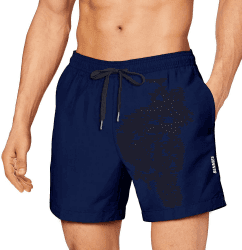 Badehose Herren Badeshorts Männer Sporthose herren kurz Shorts Bademode Boardshorts Schnelltrocknend Kurze Hose Schwimmhose Freizeithose mit Drawstring Swim Surfen Wassersport Reisen Summer Blau
