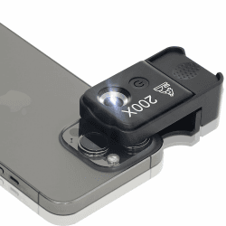 HidWee 200x Handy Mikroskop mit LED, Mini-Mikroskop Lupe für Smartphone Kamera mit CPL, Taschenmikroskop für Explore Micworld Digitales Handy Mikroskop Kompatibel mit iPhone/Samsung/Xiaomi/Huawei