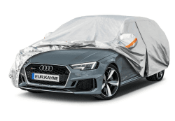kayme 6 Schichten Autoabdeckung Wasserdicht Atmungsaktiv, Vollgarage Autoplane Kompatibel mit A4 Avant, Volvo V60, 3er Touring, Passat Estate, Octavia Combi, Abdeckplane für Kombi(450 bis 485 cm) 2XL