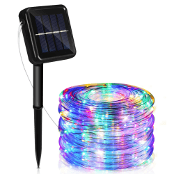 Solar Lichterkette Aussen 30M 300LED, Lichtschlauch Außen Innen 8 Modi Lichtschlauch für Weihnachten, Party. Wasserdicht Außenlichterkette- Farbe