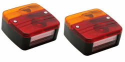 Universal Rücklichter, Rückleuchten für KFZ Anhänger, komplett mit Glühlampen (2 Rücklichter)