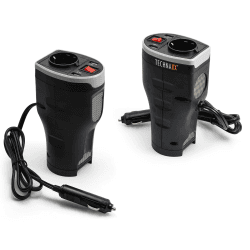 Technaxx Zigarettenanzünder Steckdose für Ihr Auto mit 2 USB Ports – Stromwandler Kfz Adapter Steckdose - 12v auf 230v Spannungswandler – Wechselrichter TE13