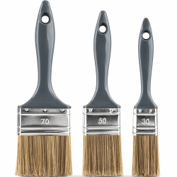 Color Expert 82650350 Complete Offer Set: 3 Flat Paint Brushes with Plastic Handle Width 30/50 / 70 mm