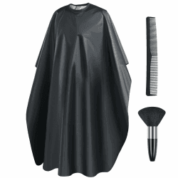 Haarschnitt Friseurumhänge, Friseurumhang aus Nylon für Friseursalon, Friseurumhang mit Hals-Staubbürste, Haarschneideumhang und Friseurkamm, Salonzubehör für Damen und Herren