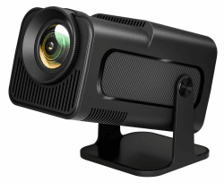 LQWELL HY320 Mirror Mini Beamer, Native 1080P, 4K Unterstützung, mit HDMI-, USB- und 3,5mm-Anschlüssen, kabelgebundene Bildschirmspiegelung, tragbarer Heim- und Outdoor-Projektor