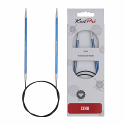 KnitPro K47129 Rundstricknadel, Metall, Blau, 80cm / 4mm