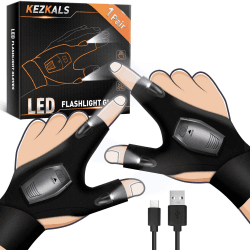 KEZKALS Geschenke für Männer, Vatertagsgeschenk für Papa, Angelzubehör LED Angeln Handschuhe, Männergeschenke Geburtstagsgeschenk für Männer, Handschuhe mit LED Licht, Männertag Geschenk Vatertag