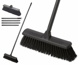 Weicher Besen für den Innenbereich, weicher Besen, ideal für Laminat, Vinyl, Holzboden, Fliesen, weiche Bodenbürste, Indoor-Kehrbürste, Innenbesen, weicher Besen mit Stiel