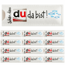 BOFUNX 24pcs Gastgeschenk Kommunion - Schön dass du da bist Gastgeschenk Hülle Filz Geschenk für Schokolade Verpackung Konfirmation Geburtstag Taufe Geschenk für Jungen Patenkind Firmung 24pcs schön dass du da bist(blau)