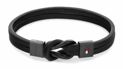 Tommy Hilfiger Jewelry Lederarmband für Herren Schwarze Farbe - 2790442