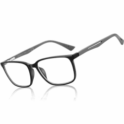 ZENOTTIC Blaulichtfilter Brille & Lesebrille Herren Eckige Rahmen-Leser Anti-Glanz Sport Computerbrille