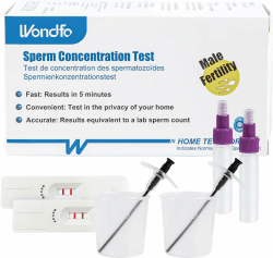 Wondfo Sperma Test 2x Fruchtbarkeitstest für Männer Spermientest Spermatest für Männer Spermakonzentrationstest Spermienzahltest