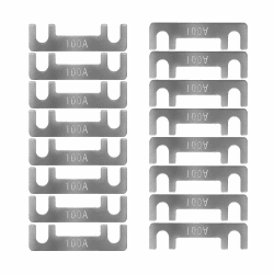 HYRYC Streifensicherungen Blattsicherung Flachsicherungsstreifen 16 Stk Auto Sicherung 30A-125A Maximale Spannung bis 32V, für PKW Wohnmobil (100A)