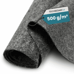 TeichVision – Teichvlies 500g / Vlies für Teich & Pool 8m x 2m / Schutzvlies als Poolunterlage/Bodenvlies Pool in grau