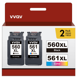 PG-560XL CL-561XL Druckerpatronen Multipack PG560 CL561 Tintenpatrone für Canon 560 561 560XL 561XL Patronen für Pixma TS5350 TS5351 TS5352 TS5353 TS7450 TS7451 (1 Schwarz 1 Tri-Color)