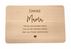 Muttertagsgeschenk Idee - Frühstücksbrettchen aus Holz mit hochwertiger Gravur für die Beste Mama