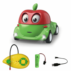 Niedlich Apfel Modellierung Ferngesteuertes Auto, Wiederaufladbares Rc Auto mit Eingebauter Batterie, Spielzeugautos für Kind ab 3 Jahren, kann als Geburtstagsgeschenk