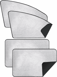 ZATOOTO Sonnenschutz Auto Seitenscheibe - Sichtschutz Fenster, Auto Fenster Verdunkelung, Sonnenschutz Auto Magnetisch, Auto Vorhang mit UV-Schutz, Silber