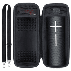 Lebakort Hart Tasche Hülle Etui für Ultimate Ears Megaboom 4 / Megaboom 3 Bluetooth-Lautsprecher (Schwarz)