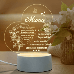 Muttertagsgeschenke für Mama, Geburtstagsgeschenk für Mama LED Lampe Nachtlicht Personalisierte Mutter Geschenk, Geschenk Zum Muttertag Mamas Geburtstag