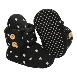 Unisex-Baby Krabbelschuhe Winterschuhe Wollschuhe Neugeborenes Stiefel Booties Gefütterte Boots für Baby 0-18Monate Y Schwarz 12-18 Monate