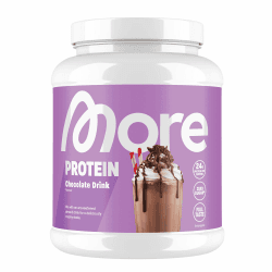 MORE Protein, Trinkschokolade, 600 g, Mix aus Whey Konzentrat und Casein ideal zum Muskelaufbau und -erhalt, mit Laktase - made in Germany