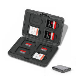 Speicherkarten Tasche Wasserdicht Schutzhülle für 8 SD und 8 TF Karten, Tragetasche SD Karten Case Box für Micro SD SDXC SDHC SD SDXC (Schwarz)