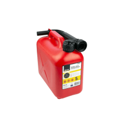 Benzinkanister - 5 Liter - aus Polyethylen - Kraftstoffkanister für Treibstoff aller Art - mit Ausgießer - UN Zulassung - Modell B5ECO - Bikain