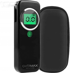 OV-AD-02 Professional AD-02 Alkoholtester + Kalibrierung 3 kg Halbleitersensor Bereich: 0,0-0,75 mg/l Reaktionszeit 5 s Genauigkeit: ca. 0,04 mg/l ca. 0,08 die Promille 2 Mundstücke im Set enthalten