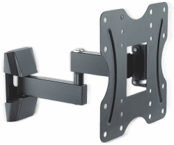 PureMounts FM11-200 Wandhalterung für TV Geräte mit 58-107cm (23-42"), VESA: 200x200, neigbar: 3°/-10°, schwenkbar: +/-90°, Wandabstand: 56-300mm, Traglast max: 30kg, schwarz