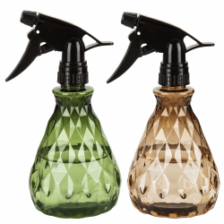 2 Stk Sprühflaschen 500ml, Zerstäuber Leere Sprühflasche mit Verstellbare Sprühkopf, Pflanzen Wasserspritze Blumensprüher Sprühflaschen für Pflanzen, Blumen, Garten, Friseur (Grün Braun)