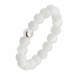 Fidget Ring aus Naturstein Perlen für Damen - Anxiety Ring elastisch - Anti Stress Ring facettiert I Ringgröße 52-62 I Valentinstag-Geschenk für Sie