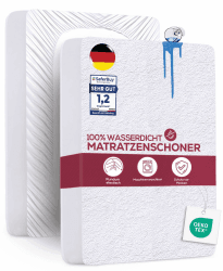 Utopia Bedding Matratzenschoner 180 x 200 x 30 cm Wasserdicht, Oeko-TEX Zertifiziert Matratzenauflage Atmungsaktive, Matratzenschutz, Rundum Elastisch Weiß 180 x 200 x 30 cm Weiß