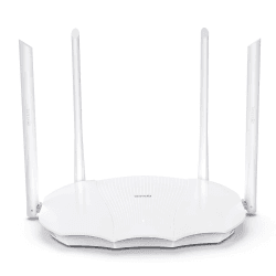 Tenda RX9 Wi-Fi 6 WLAN-Router (AX3000 Dualband 5GHz: 2402Mbps+2,4 GHz: 574Mbps), Gigabit-LAN/WAN-Port, 4x6dBi High-Gain-Antennen, MU-MIMO+OFDMA, WPS, AP-Modus, App Steuerung, IPv6, Schwarz